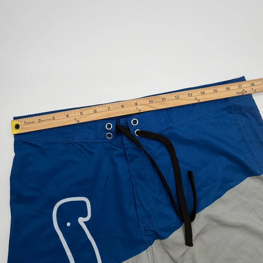 NFL Indianapolis Colts FOCO Board Shorts Mens Large Blue Grey Colorblock Swim